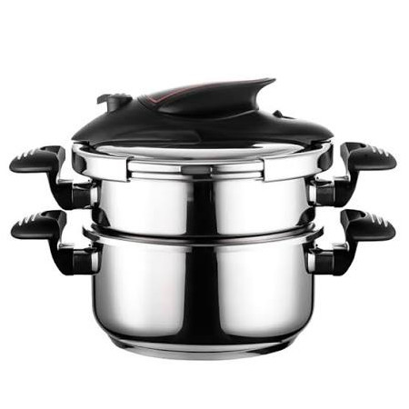 SET AUTOCUISEUR PRISMA MAGEFESA 6L+4L INOX 18/10