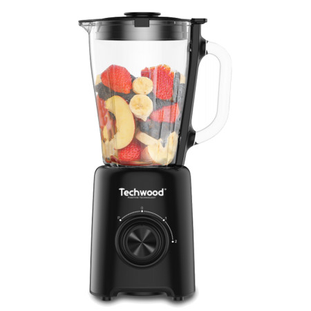 BLENDER BOL EN VERRE TECHWOOD TBL-789 1.5l 500W 2 vit+PULS