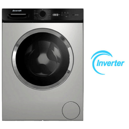 Lave Linge BRANDT BLF942QSBL  9Kg 1400tr INVERTER B.EDITION SILVER