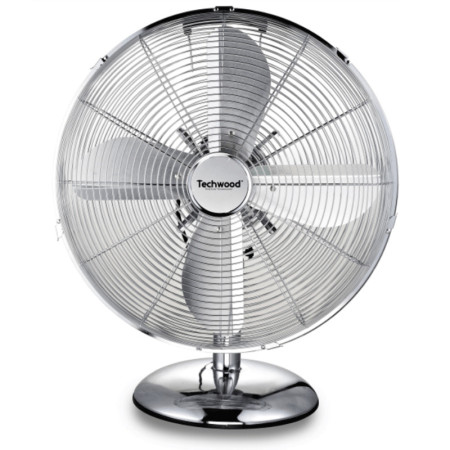 VENTILATEUR DE TABLE TECHWOOD TVI-339 30CM chromel 45W 4pales