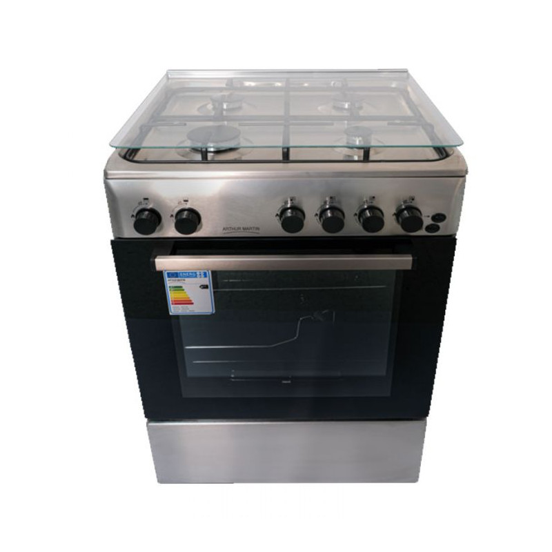 CUISINIERE ARTHUR MARTIN AME60IX GAZ/FOUR ELECTRIQUE INOX