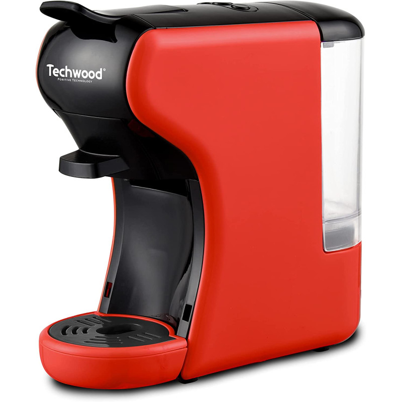CAFETIERE EXPRESSO TECHWOOD TCA-195N MULTI-CAPSULE ROUGE